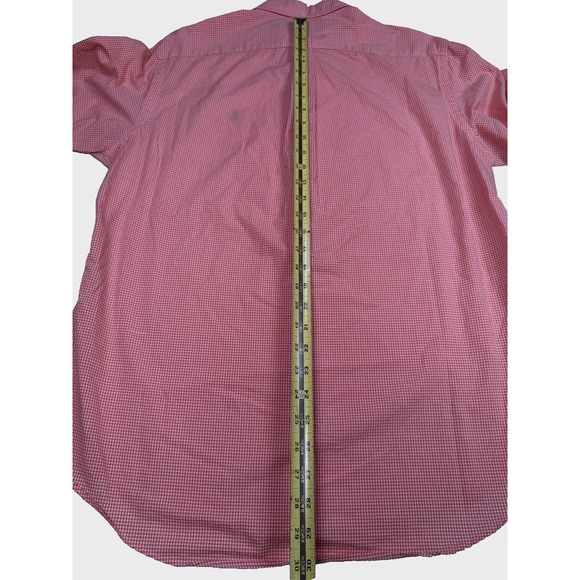 Ralph Lauren Shirt Large Salmon Button Down Lightweight Custom Fit Gingham Check - Picture 5 of 7